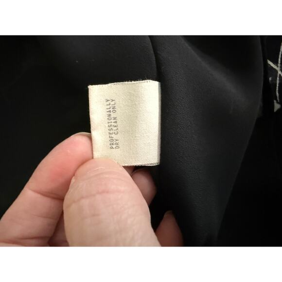 Vintage 90s Black White Floral Whimsigoth Witch Phoebe Buffay Long Maxi Dress 12 - Picture 7 of 7